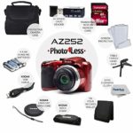 Kodak PIXPRO AZ252 Astro Zoom 16MP Digital Camera (Red) + Point & Shoot Camera Case + Transcend 16GB SDHC Class10 UHS-I Card 400X Memory Card + USB Card Reader + Table Tripod + Accessories