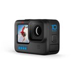 GoPro HERO10 Black – Waterproof Action Camera with Front LCD and Touch Rear Screens, 5.3K60 Ultra HD Video, 23MP Photos, 1080p Live Streaming, Webcam, Stabilization