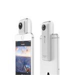 Insta360 Nano 360 Degree Camera VR 3D Panoramic Point and Shoot Digital Video Cameras 3K HD Dual Wide Angle Fisheye Lens for iPhone 7, 7 Plus and all iPhone 6 series, 360 Live on Facebook- Pearl White