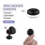 Mini Spy Camera WiFi Wireless Hidden Camera with Audio and Video 1080P Small Portable Nanny Cam with Phone App, Motion Detection, Night Vision for Indoor Outdoor Small Camera