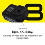 GoPro HERO8 Black Waterproof Action Camera with Touch Screen 4K Ultra HD Video 12MP Photos 1080p Live Accessory Bundle – 1 GoPro USA Battery + Lanyard (E-Commerce Packaging)