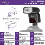 Altura Photo AP-305N Camera Flash Light with Manual Trigger for Nikon D3500 D3400 D3300 D5600 D5500 D5300 D850 D780 D750 D7500 D7200 Z6 Z7 Z50-2.4GHz I-TTL Speedlight for Mirrorless and DSLR Camera