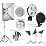 MOUNTDOG 2400W Softbox Photography Lighting Kit 20″x 28″ Professional Continuous Studio Lighting Equipment with Boom Arm Hairlight and Carry Case for Portrait Product Video Shooting