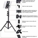 Tripod Floor Stand for iPad Pro/iPhone/Projector/DSLR NUPod Aluminum Lightweight Max Height 68″ w. 360° Ball Head & Cellphone Holder & Remote for Phones, iPad Pro, Suface Pro, NUStand etc.