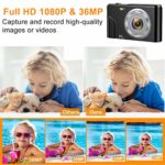 Digital Camera, wechi 1080P HD Digital Students Cameras 36MP Video Camera Vlogging Camera with 16X Digital Zoom, Mini Camera for Kids/Teens/Seniors/Beginners