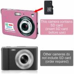 Digital Camera,2.4 Inch FHD Pocket Cameras Rechargeable 24MP Camera for Backpacking with 8X Digital Zoom Compact Cameras for Photography with sd Card 32GB