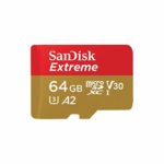 SanDisk Extreme 64GB microSD UHS-I Card with Adapter – 160MB/s with SanDisk MobileMate USB 3.0 microSD Card Reader