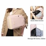 BAGSMART Camera Backpack, DSLR SLR Canvas Camera Bag Fits 13.3 Inch Laptop Water Resistant with Rain Cover Tripod Holder,for Men Women,Canvas Pink