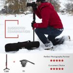 IFOOTAGE 71″ Carbon Fiber Camera Monopod Professional Telescopic Video Monopods Base Tripod Compatibility DSLR Cameras Camcorders