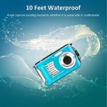 Underwater Cameras Waterproof Camera 30 MP Full HD 1080P Video Recorder 16X Digital Zoom 10 FT Waterproof Digital Camera Underwater Camera for Snorkeling