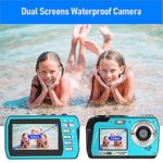 Underwater Camera 4K Video Waterproof Digital Camera 18X Waterproof Camera Anti Shake Selfie Dual-Screen Underwater Camera for Snorkeling Vacation