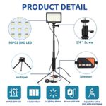 SAMTIAN Dimmable 96 LED Video Light 2 Packs 6 Color Filters USB Photography Lighting 3 Light Effects Tabletop Studio Lighting with Adjustable Tripod Stand for YouTube/ Photography Shooting/ Streaming