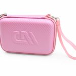 CASEMATIX Camera Travel Case Compatible with PROGRACE, Ourlife, Dragon Touch and More Waterproof Toy Camera Video Recorders – Pink Case for Toy Action Camera and Accessories