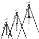 Yusen K9,Video Tripod System,Heavy Duty Video Tripod,62 Inches DSLR Tripod, Professional Aluminum Twin Tube Tripod, with 360 Degree Fluid Head,for Canon Nikon DSLR Cameras