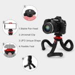 Camera Tripod, Fotopro Flexible Tripod, Tripods for Phone with Smartphone Mount for iPhone Xs, Samsung, Tripod for Camera, Mirrorless DSLR Sony Nikon Canon