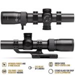 Falcon V2 1-4x24mm LPVO Rifle Scope with Cantilever Mount | Combat Veteran Owner Company | Lower Power Variable Optic with Illuminated Mil-Dot Reticle