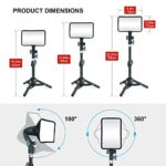 LINCO 2 Packs LED Video Light with Adjustable Tripod Stand/Color Filters, Studio Lighting Kit for Tablet Shooting, Collection Portrait YouTube Photography Video Making