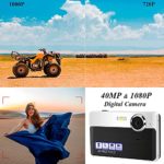Digital Camera, 40MP 1080P Slim Point and Shoot Camera with Macro Function, 2.4″ Rechargeable Portable Pocket Camera 16X Digital Zoom Vintage Travel Blogging Camera for Teens Seniors