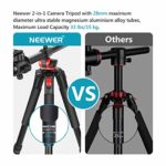 Neewer 72.4-Inch Aluminum Camera Tripod Monopod with 360-Degree Rotatable Center Column and Ball Head, Quick Shoe Plate, Bag for DSLR Camera, Video Camcorder, Travel, and Work, Load Up to 33 Pounds