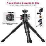 Mini Tripod PICTRON MT-14 Mini Camera Tripod with 360° Ball Head & Cold Shoe, Extendable Small Selfie Stick Tabletop Tripod for Camera iPhone Android Projector Monopod Webcam DSLR Gopro