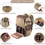 Endurax Leather Camera Backpack Bag for Photographers Waterproof DSLR Backpacks