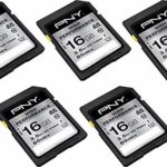 PNY 16GB High Performance Class 10 U1 SDHC Flash Memory Card 5-Pack – 85MB/s read, Class 10, U1, Full HD, UHS-I, Full Size SD