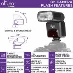 Altura Photo AP-305S Camera Flash and Wireless Manual Trigger for Sony A7III,A7II, A7, A7RII, A7RIII, A7RIV, A7SII, A6600, A6500, A6400, A6300, A6000, A9-2.4GHz TTL Speedlite for Mirrorless Cameras
