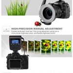 Lightdow 48 Pieces Macro LED Ring Flash Light with LCD Screen Display for Canon Nikon Sony DSLR Cameras