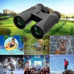 FULLJA 12×42 HD Compact Binoculars for Adults, High Power Easy Focus Binoculars with Clear BAK4 Prism FMC Lens Low Light Vision, Binoculars Waterproof for Travel, Bird Watching, Hunting Outdoor Sports