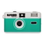 Ilford Sprite 35-II Reusable/Reloadable 35mm Analog Film Camera (Silver and Teal) with CineStill 50Daylight Color Negative Film Bundle (2 Items)