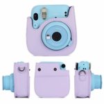 Leebotree Instant Camera Accessories Compatible with Fujifilm Instax Mini 11 Instant Film Camera Include Case/Album/Wall Hang Frames/Film Frames/Border Stickers/Corner Stickers (Lilac Purple)