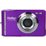 Vivitar Vivicam T325N 12MP Digital Camera 3X Optical, 4X Digital Zoom (Purple) Bundle with Deco Gear Point and Shoot Field Bag Camera Case Black/Red