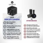 Small Hidden Mini Spy Camera – Secret Tiny Spy Cam for Home or Car with Motion Detection, Night Vision, Video Recording, Micro Security Nanny Cameras and Cop Cams, Camaras Espias, Indoor Hidden Camera