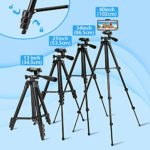 Phone Tripod, CAMVION 40 inch Tripod for iPhone, Aluminum Lightweight Tripod Stand with Phone Holder Remote Shutter, Portable Travel Tripod for Selfie/Video Recording/Live, Compatible with IOS/Android