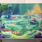 MEHOFOTO Under The Sea Photo Studio Booth Background Bubble Castle Blue Sea Grass Shell Baby Little Mermaid Birthday Party Decoration Banner Backdrops for Photography 7x5ft