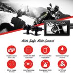 VSYSTO Fish Eye Camera Motorcycle Dash Cam, 3″ IPS Screen WiFi GPS Dual 1080P Front & Rear Sports Action Camera DVR, 150° Wide Angle IMX307 Len Shimmer Night Vision G-Sensor Loop Recording