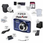 Kodak PIXPRO FZ53 16.15MP Digital Camera (Blue) + Black Point & Shoot Case + Transcend 32GB UHS-I U1 SD Memory Card & More!
