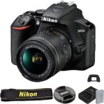 Nikon D3500 24.2MP DSLR Digital Camera with 18-55mm VR Lens Bundle, Includes 64GB SD Memory Card, Large Camera Bag, Filter Kit, Telephoto Lens, Tripods and More (Large Kit)