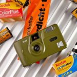 Reusable M35 35mm Film Camera, Fixed-Focus and Wide Angle, Easy to use, Build in Flash and Compatible with 35mm Color Negative or B&W Film (Film and Battery NOT Included) (Olive Green)