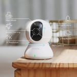 Security Camera 2K, blurams Baby Monitor Dog Camera 360-degree for Home Security w/ Smart Motion Tracking, Phone App, IR Night Vision, Siren, Works with Alexa & Google Assistant & IFTTT, 2-Way Audio