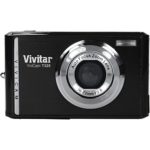 Vivitar Vivicam T325N 12MP Digital Camera 3X Optical, 4X Digital Zoom (Black) Bundle with Deco Gear Point and Shoot Field Bag Camera Case Black/Red