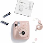 Fujifilm Instax Mini 11 Camera + Fuji Instant Instax Film (40 Sheets) & Includes Case + Assorted Frames + Photo Album + 4 Color Filters and More Bundle (Blush Pink)