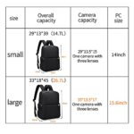 CADeN Camera Backpack Bag with Laptop Compartment 14″ Waterproof, Camera Case for DSLR Mirrorless SLR Cameras, Compatible for Sony Canon Nikon Camera and Lens Tripod Accessories Black