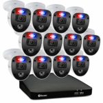 Swann Home Security Camera System 16 Channel 12 Cameras DVR CCTV, Wired Surveillance 1080p Full HD + 1TB HDD, Color Night Vision, Heat & Motion Sensing, Alexa + Google, SWDVK-16468012SL-US