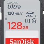 SanDisk 128GB SDXC SD Ultra Memory Card Works with Canon EOS Rebel T7, Rebel T6, 77D Digital Camera Class 10 (SDSDUN4-128G-GN6IN) Bundle with (1) Everything But Stromboli Combo Card Reader