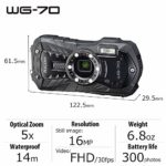 Ricoh WG-70 Black Waterproof Digital Camera 16MP