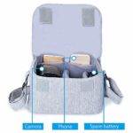 CADeN Camera Shoulder Bag Case Compatible for Nikon, Canon, Sony DSLR SLR Mirrorless Cameras Waterproof Grey