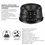 Neewer 25mm f/1.8 Large Aperture Wide Angle Lens Manual Focus APS-C Prime Fixed Lens Compatible with Canon EF-M EOS-M Mount Mirrorless Cameras EOS M M2 M3 M5 M6 M10 M50 M100 etc