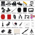 BMUUPY Accessories Kit for Gopro Hero 10 9 Black Accessory Bundle Waterproof Housing Case Filter Silicone Protector Lens Screen Tempered Glass Head Chest Strap Bike Car Mount Set for Gopro10 Gopro9