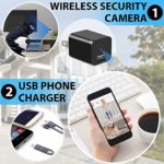 Spy Camera Wireless Hidden WiFi Camera with Remote View – HD 1080P – Spy Camera Charger – Spy Camera Wireless – USB Hidden Camera – Nanny Camera – Premium Security Camera – Hidden Cam – iOS Android